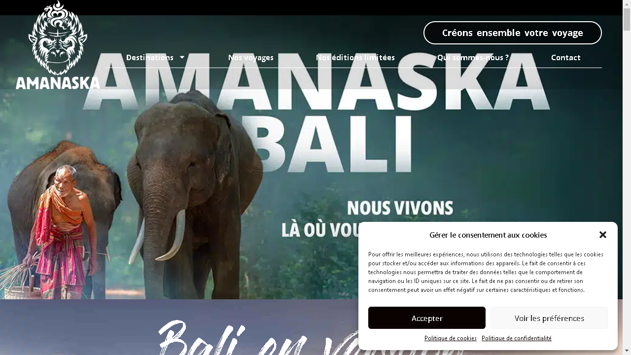 Capture d'écran de http://www.amanaska-bali.com